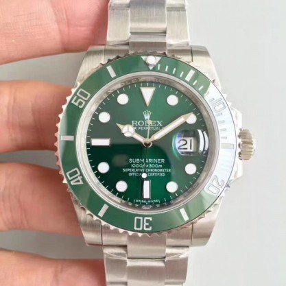 Replica Rolex Submariner Date 116610LV 2018 N V8S Stainless Steel Green Dial Swiss 2836-2