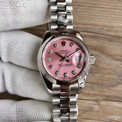 Replica Rolex Lady Datejust 28 279160 28MM WF Stainless Steel Pink Mother Of Pearl Dial Swiss 2671