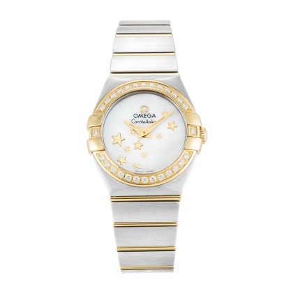 AAA UK Mother of Pearl - White Dial Omega Replica Constellation Ladies 123.25.24.60.05.001-24 MM