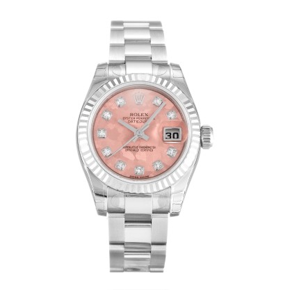 AAA UK Gold Dust - Pink Dial Rolex Replica Datejust Lady 179174-26 MM