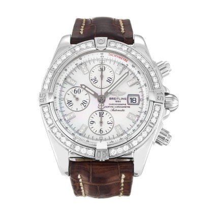 AAA UK Mother of Pearl - White Diamond Dial Breitling Replica Chronomat Evolution A13356-43.7 MM