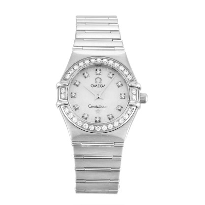 AAA UK Mother of Pearl - White Diamond Dial Omega Replica Constellation Mini 1460.75.00-22.5 MM