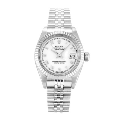 AAA UK White Roman Numeral Dial Rolex Replica Datejust Lady 69174-26 MM