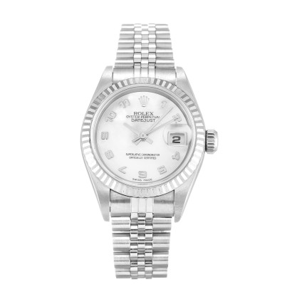 AAA UK Mother of Pearl - White Arabic Dial Rolex Replica Datejust Lady 79174-26 MM