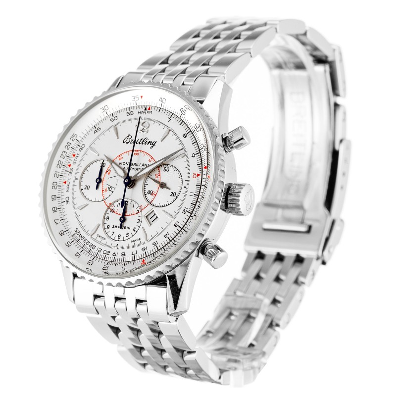 AAA UK White Baton Dial Breitling Replica Montbrillant A41330-42 MM
