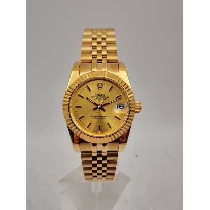 AAA UK Champagne Baton Dial Rolex Replica Mid-Size Datejust 6827-30 MM