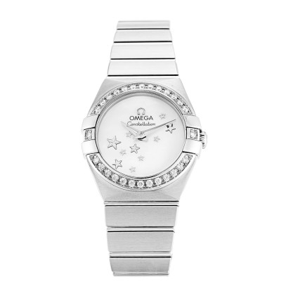 A+ UK Mother of Pearl - White Dial 24 MM Replica Omega Constellation Ladies 123.15.24.60.05.003-24 MM