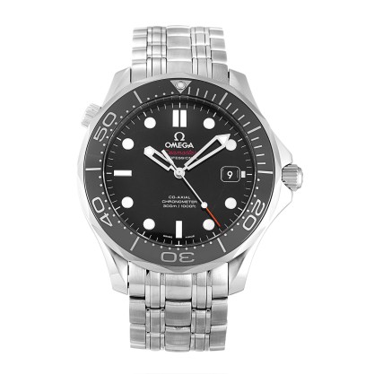 AAA UK Black Dial Omega Replica Seamaster 300m Co-Axial 212.30.41.20.01.003-41 MM